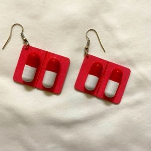Pill Capsule Handmade Boutique earrings